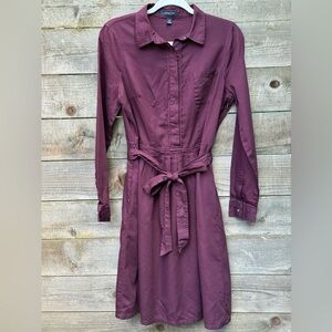 Lands' End Long Sleeve Plum Dress